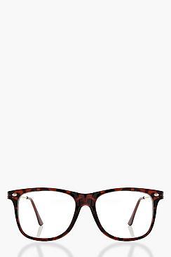 Boohoo Millie Clear Lens Retro Sunglasses