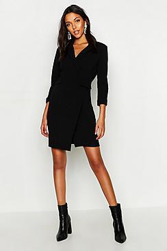Boohoo Tall Wrap Blazer Dress