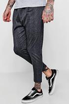 Boohoo Smart Jogger In Charcoal Check