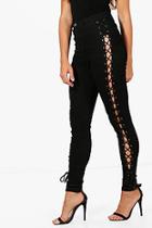 Boohoo Tall Laura Lace Up Side Jean