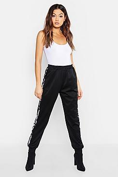 Boohoo Snake Panel Woven Jogger