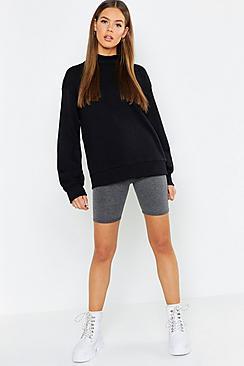 Boohoo Balloon Sleeve Funnel Neck Sweat