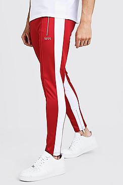 Boohoo Original Man Pintuck Panelled Tricot Joggers