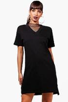 Boohoo Ashley Mesh T-shirt Dress