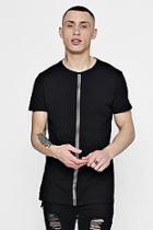 Boohoo Tape Panel T-shirt With Step Hem