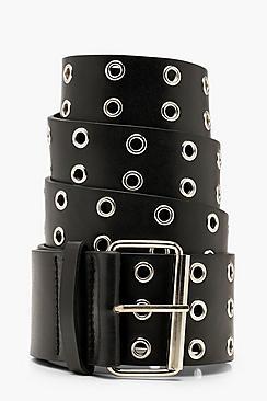 Boohoo Plus Wide Eyelet Waist Belt