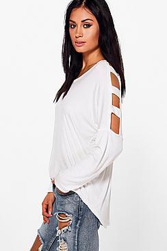 Boohoo Katy Cut Out Cold Shoulder Top