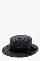 Boohoo Kara Small Brim Ribbon Detail Straw Hat