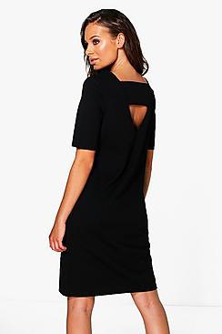 Boohoo Anna Tailored Bare Back Shift Dress