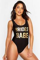 Boohoo Brides Babe Hen Swimsuit