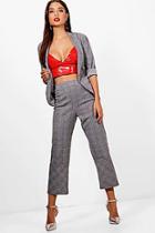 Boohoo Cassidy Contrast Check Trouser