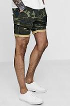 Boohoo Skinny Fit Camo Print Denim Shorts