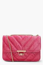 Boohoo Velvet Chevron Cross Body