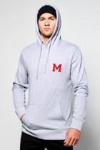 Boohoo Varsity Hoodie Grey