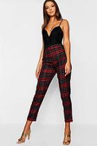 Boohoo Tall Woven Checked Trouser