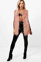 Boohoo Laura Mongolian Faux Fur Gilet