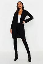 Boohoo Tall Short Belted Waterfall Duster