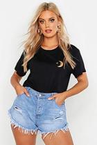 Boohoo Plus Moon + Star Pocket Print T-shirt