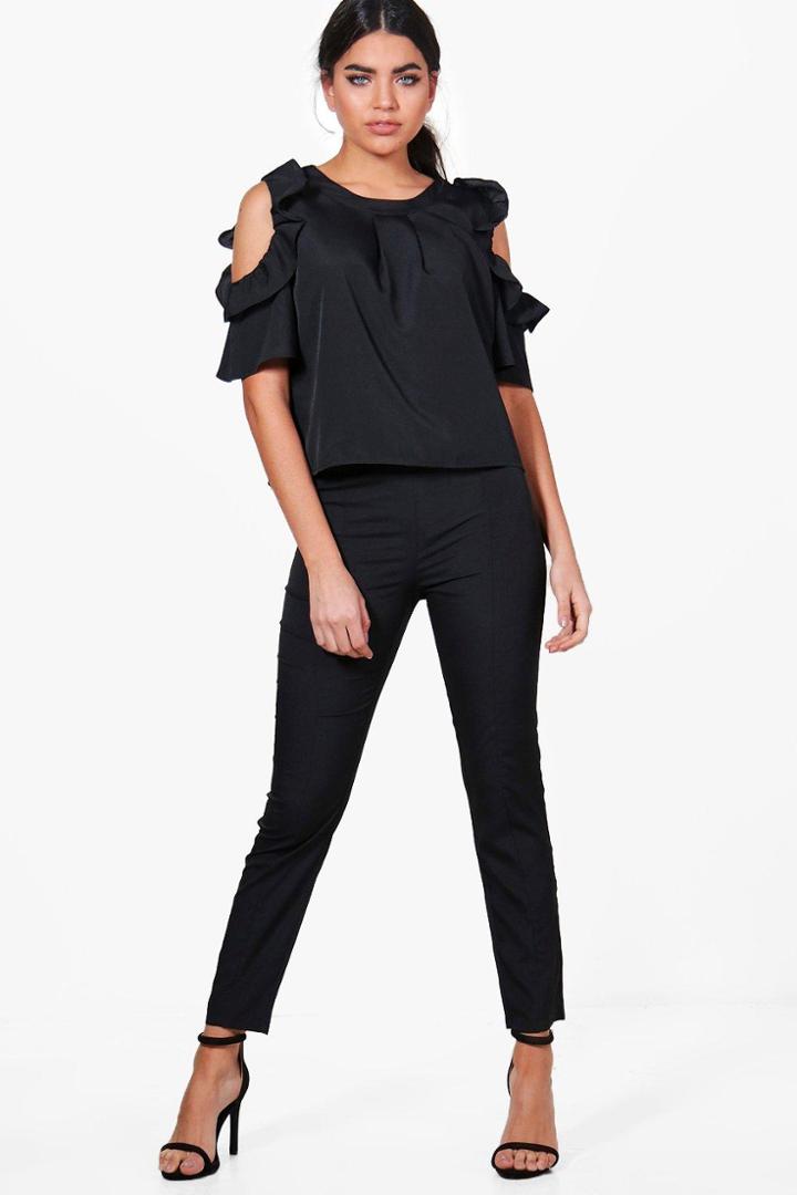 Boohoo Becky Skinny Trouser Black