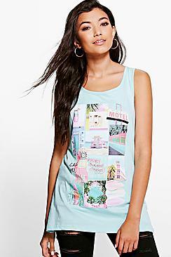Boohoo Lucy Polaroid Jersey Vest