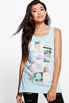 Boohoo Lucy Polaroid Jersey Vest