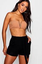 Boohoo V Bar Crepe Bandeau