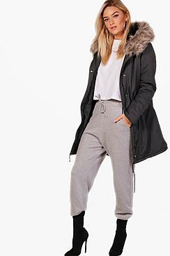 Boohoo Paige Faux Fur Lined Parka
