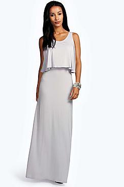 Boohoo Marie Double Layer Maxi Dress