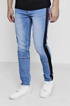 Boohoo Skinny Fit Jeans With Taped Side Seam