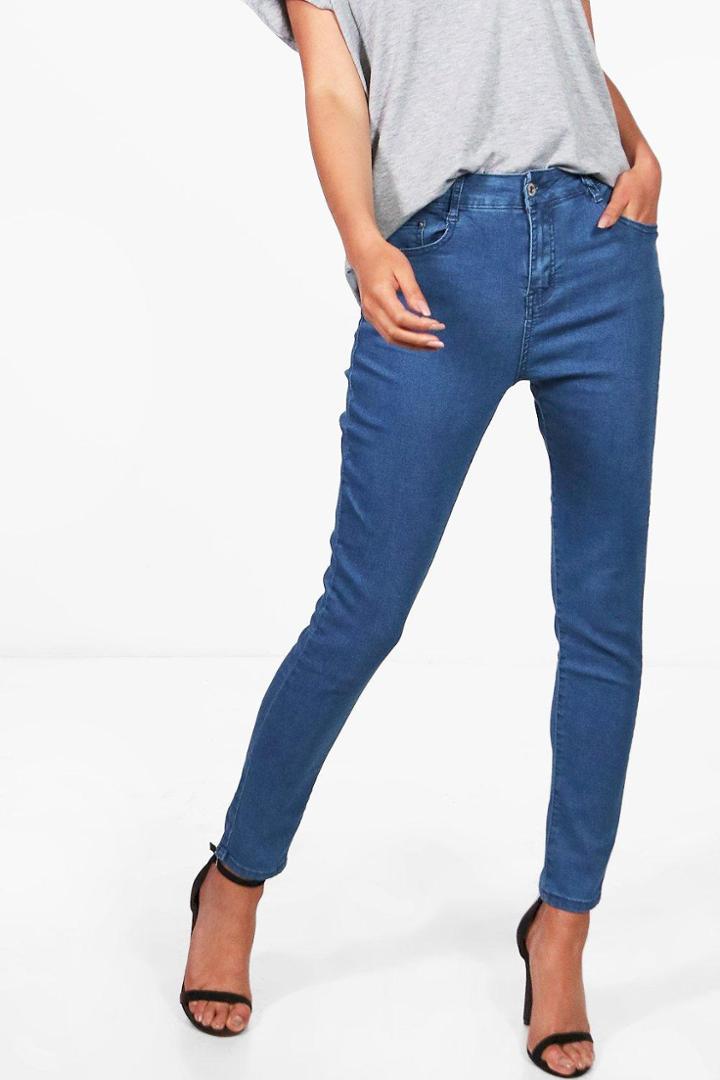 Boohoo Janis 5 Pocket Skinny Jeans Blue