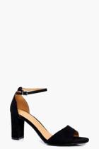 Boohoo Sophia 2 Part Low Heel Sandal Black