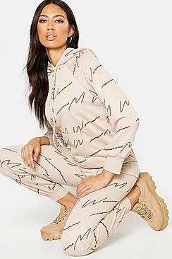 Boohoo Woman Script All Over Print Joggers