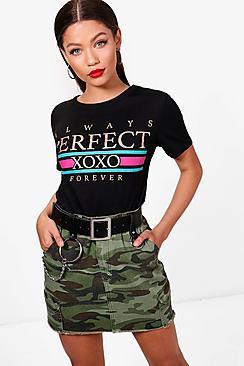 Boohoo Taylor Always Perfect Slogan Tee