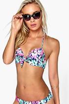 Boohoo Ibiza Mix And Match Neon Print Underwired Top