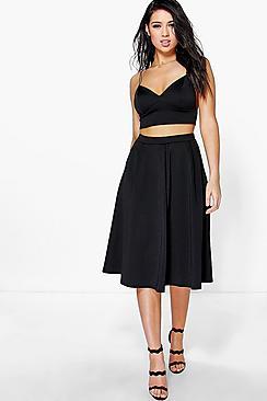 Boohoo Grace Strappy Top & Full Midi Skirt Co-ord Set