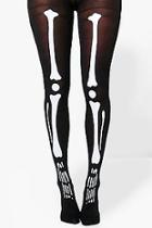 Boohoo Leila Halloween Skeleton Legs Tights