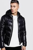 Boohoo Hooded Puffer Jacket With Reflective Piping