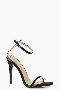 Boohoo Rosie Perspex Strap Detail Heels