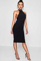 Boohoo Danielle High Neck Midi Dress