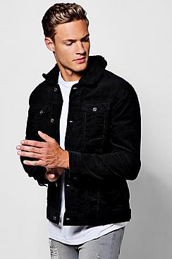 Boohoo Borg Collar 4 Pocket Cord Jacket