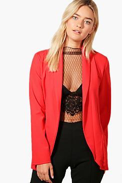 Boohoo Millie Shawl Collar Pocket Blazer
