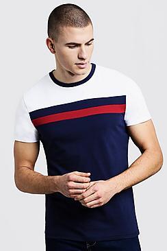 Boohoo Colour Block Crew Neck T-shirt