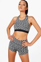 Boohoo Harper Fit Spacedye Running Short