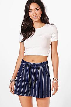 Boohoo Sophie Stripe Woven Shorts