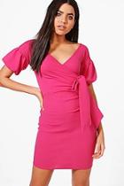 Boohoo Shayna Puff Sleeve Bodycon Dress