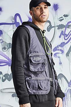 Boohoo Quavo Nylon Military Buckle Vest