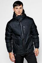 Boohoo Quilted Coat With Arm Pockets