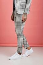 Boohoo Summer Check Skinny Fit Suit Trouser