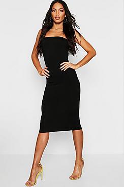 Boohoo Jumbo Rib Neon Bodycon Midi Dress