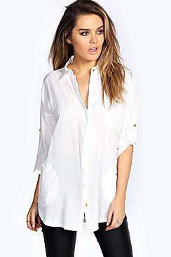 Boohoo Anna Zip Detail Shirt